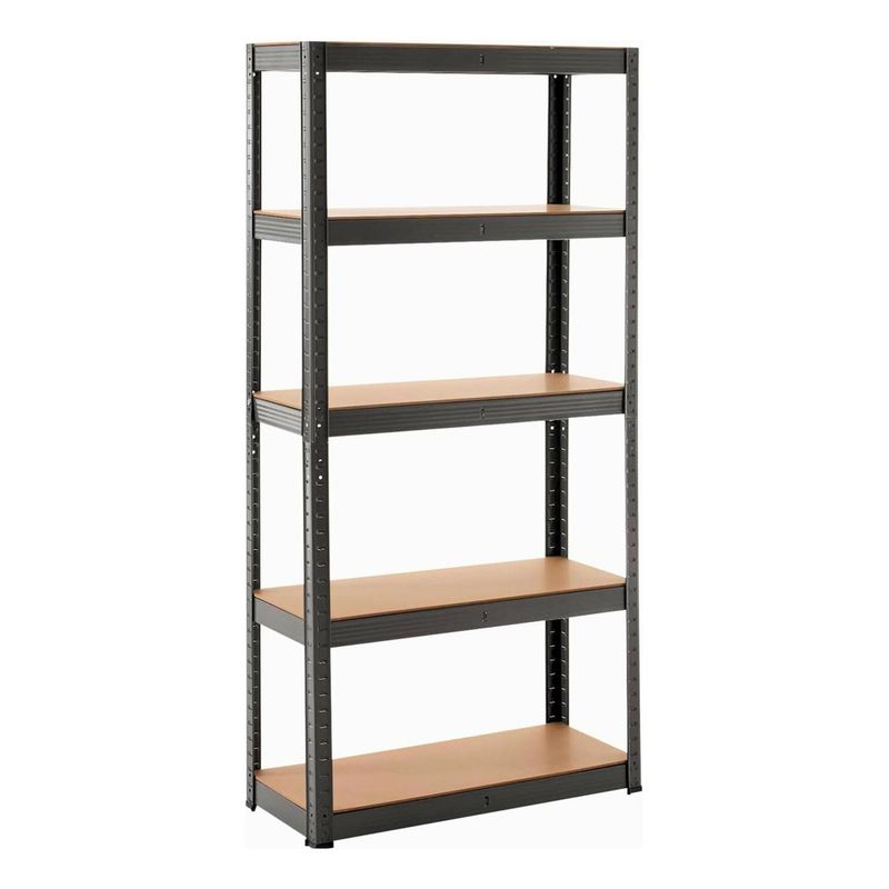 YEP S - Estante Metálico Armable 180x90x40 Armado Facil Sin Pernos - Negro
