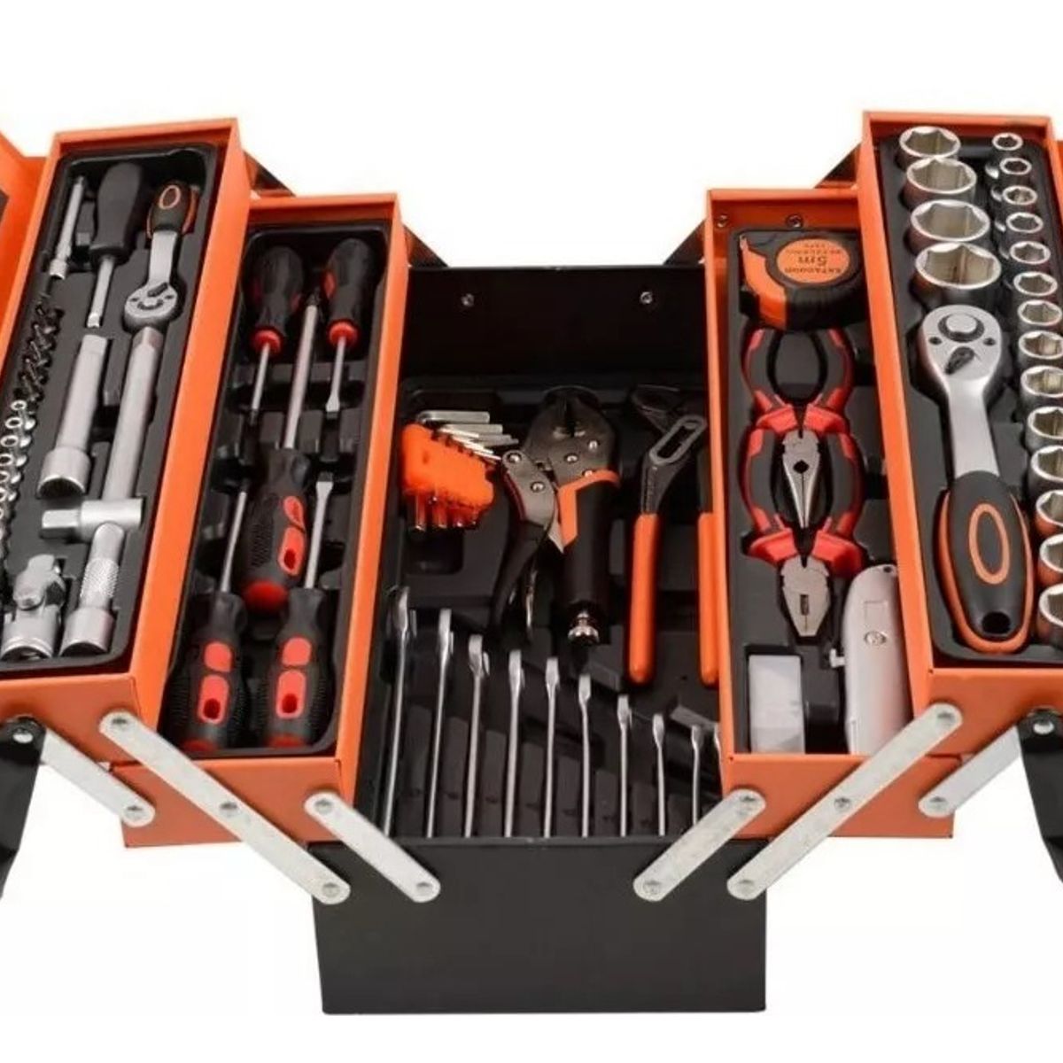 GENERICO - Caja Metálica De Herramientas Plegable Con 85 Piezas