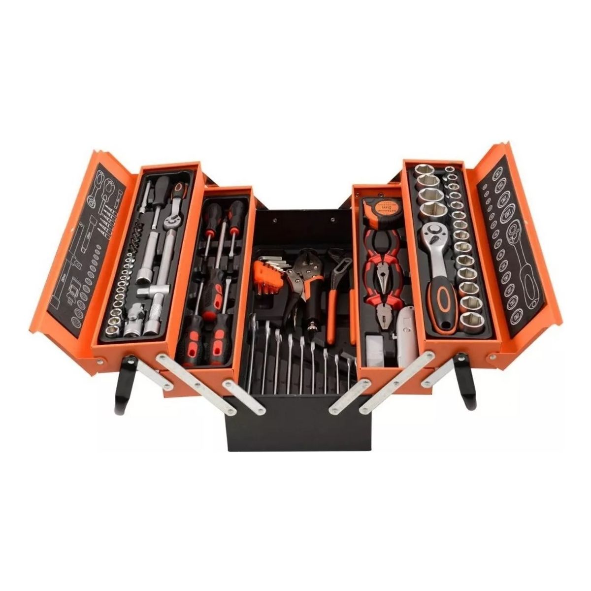 GENERICO - Caja Metálica De Herramientas Plegable Con 85 Piezas