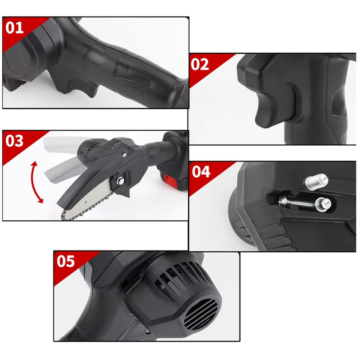 IRM - Motosierra Portatil Inalambrica 98v Poda De Arboles Jardin Con Una Bateria Recargable FIGOIMPORT