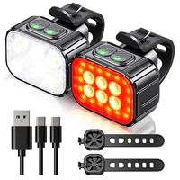 Pack 2 Luces Led Bicicleta Delantera Trasera Impermeable
