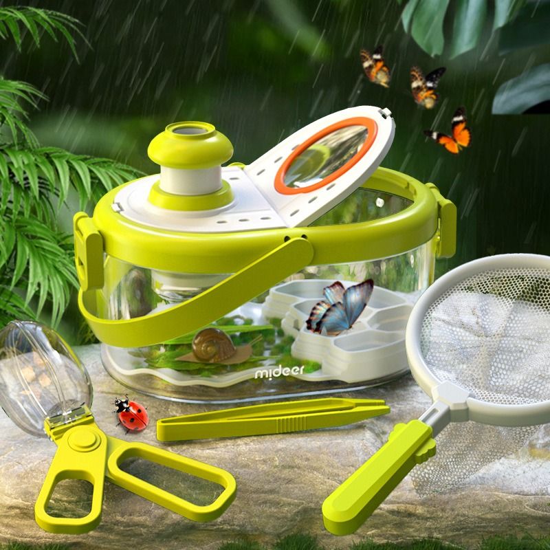 TATEE - Kit caja de observación de insectos Con lupa educativo
