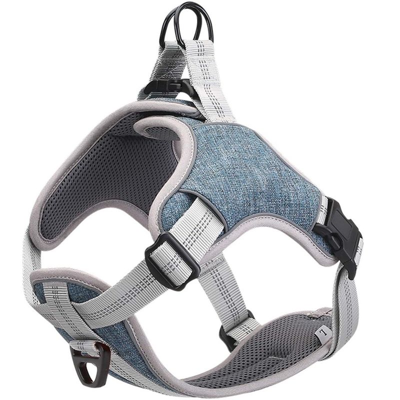 TATEE - Arnés Anti Tirones Acolchados Para Perro Tallas L azul