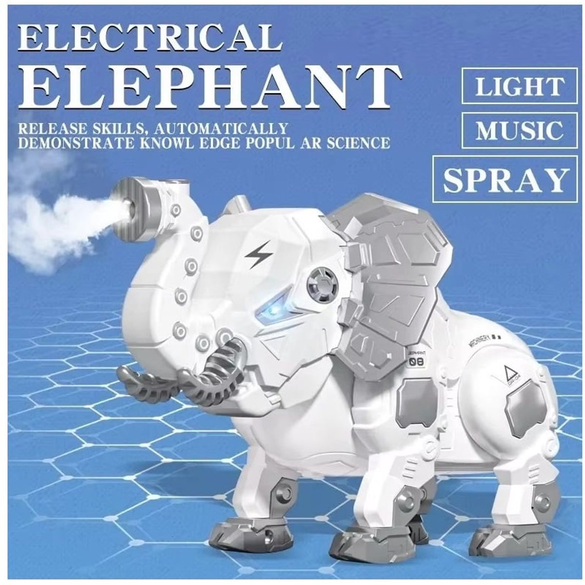 TATEE - juguetes elefante de control remoto multifuncional Con spray