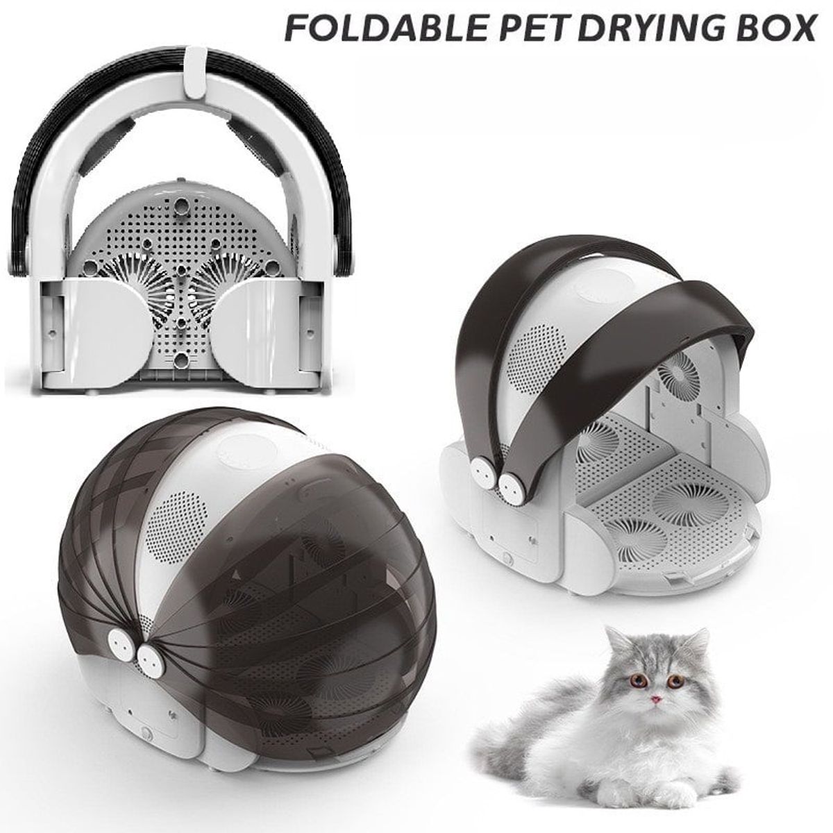 TATEE - Pet Secadora inteligente plegable cronometrado para mascotas