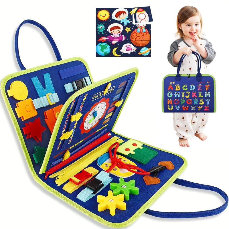 KUANGYE - Tablero Sensoriales Interactivo Montessori Juego Educativo