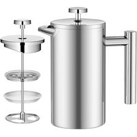 Cafetera Prensa Francesa Acero Inoxidable Doble Pared 800ml