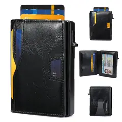 GENERICO - Billetera Tarjetero Cuero Hombre Minimalista Con Rfid
