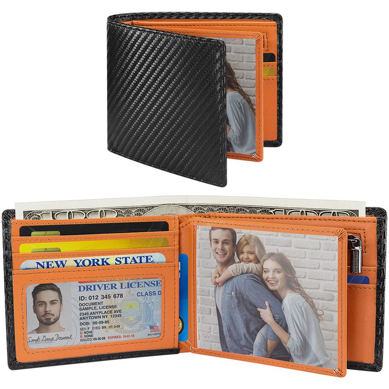 LUKOVEE - Cartera Ultrafina De Cuero Para Hombre Con Protección Rfid