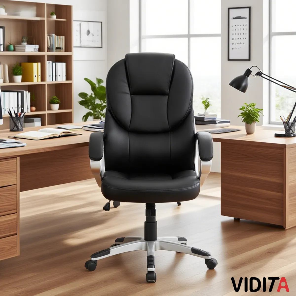 VIDITA - Silla Emilio-Premium Escritorio Ejecutiva Oficina Cuero PU