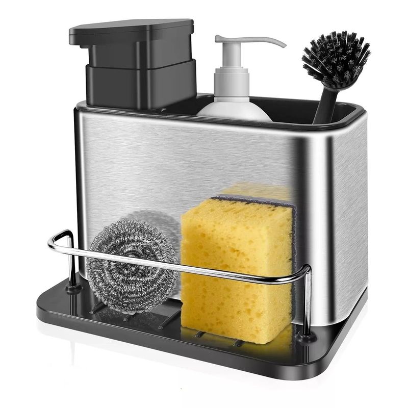 GENERICO - Dispensador Jabón Lavalozas Porta Esponja Organizador Cocina