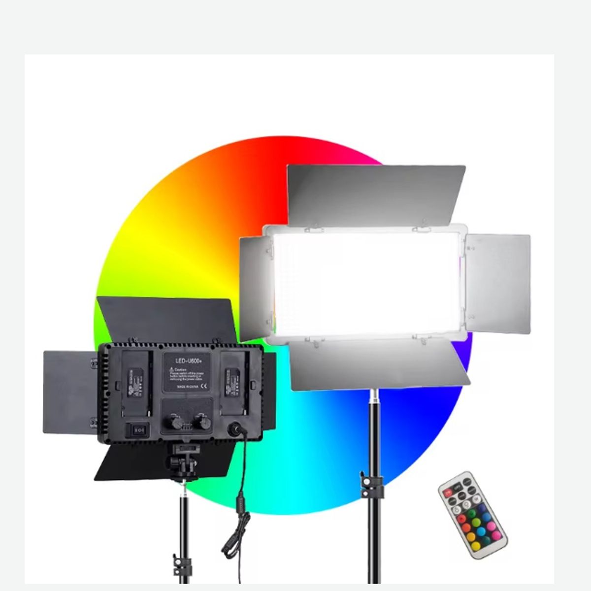 GENERICO - FOCO PANEL LED PRO U-800 RGB + ADAPTADOR CORRIENTE