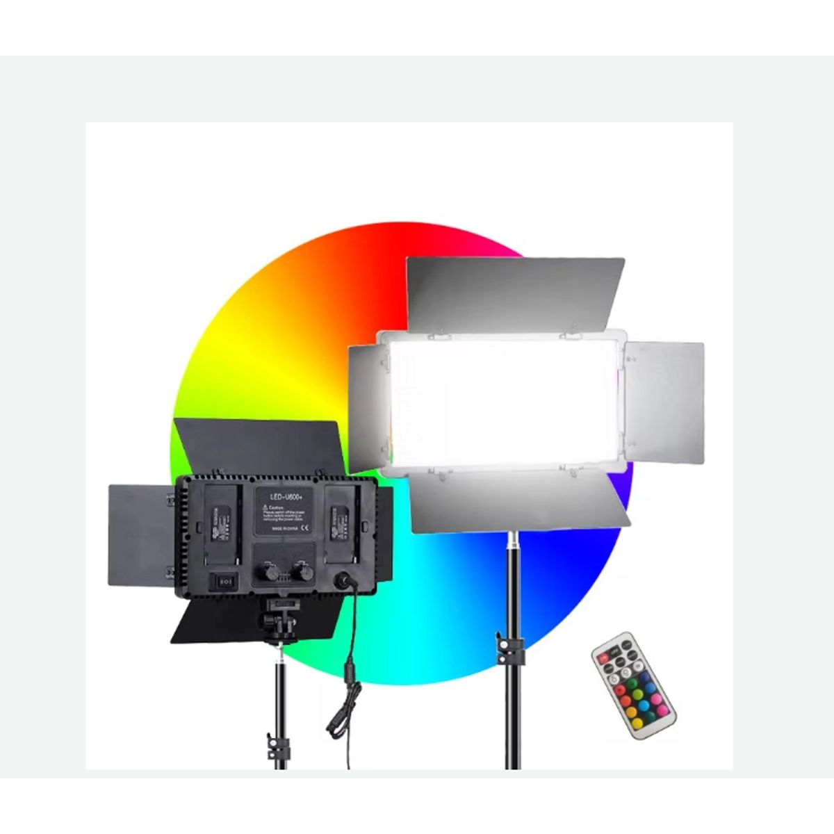 GENERICO - FOCO PANEL LED PRO U-800 RGB + ADAPTADOR CORRIENTE