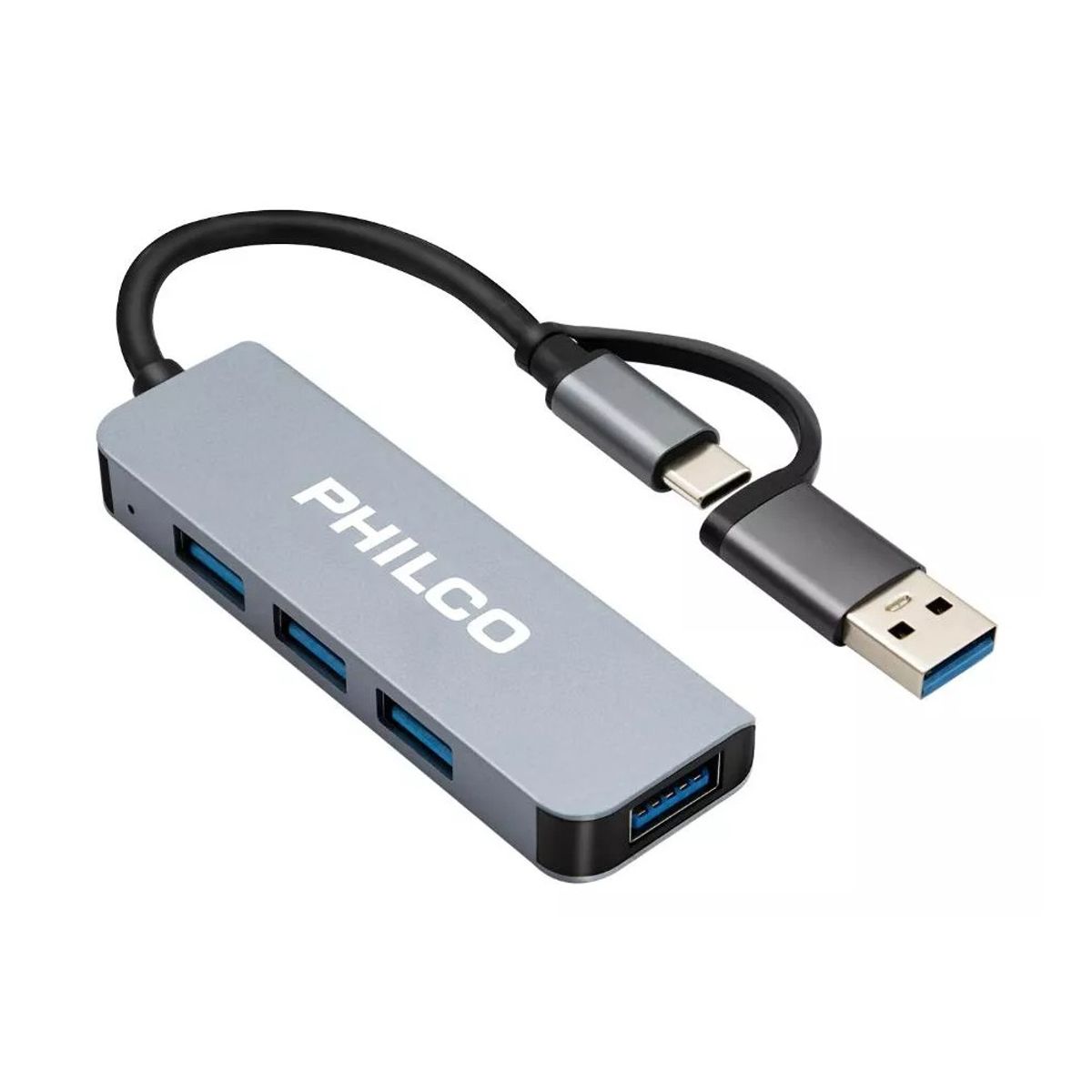 PHILCO - Hub USB Philco 4 En 1 Tipo C A Usb 42184