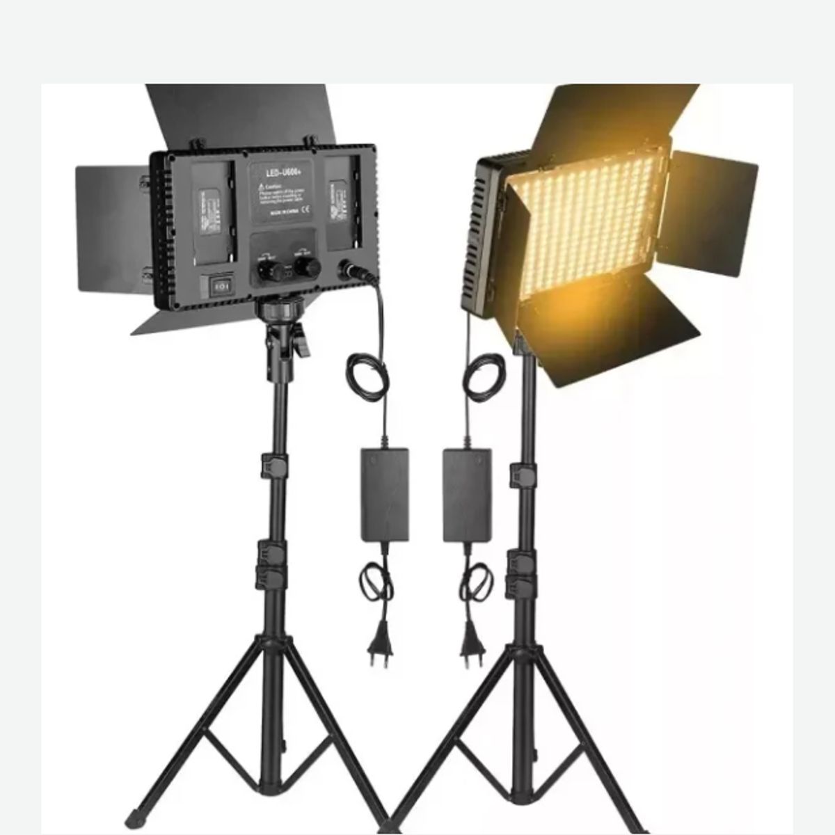 GENERICO - FOCO PANEL LED BICOLOR PRO U-800 + ADAPTADOR CORRIENTE