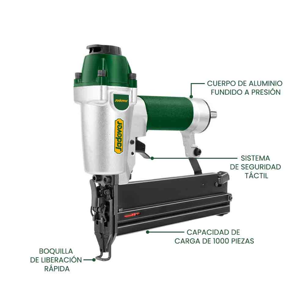 JADEVER - Clavadora Corchetera Neumática 60-100Psi JADEVER