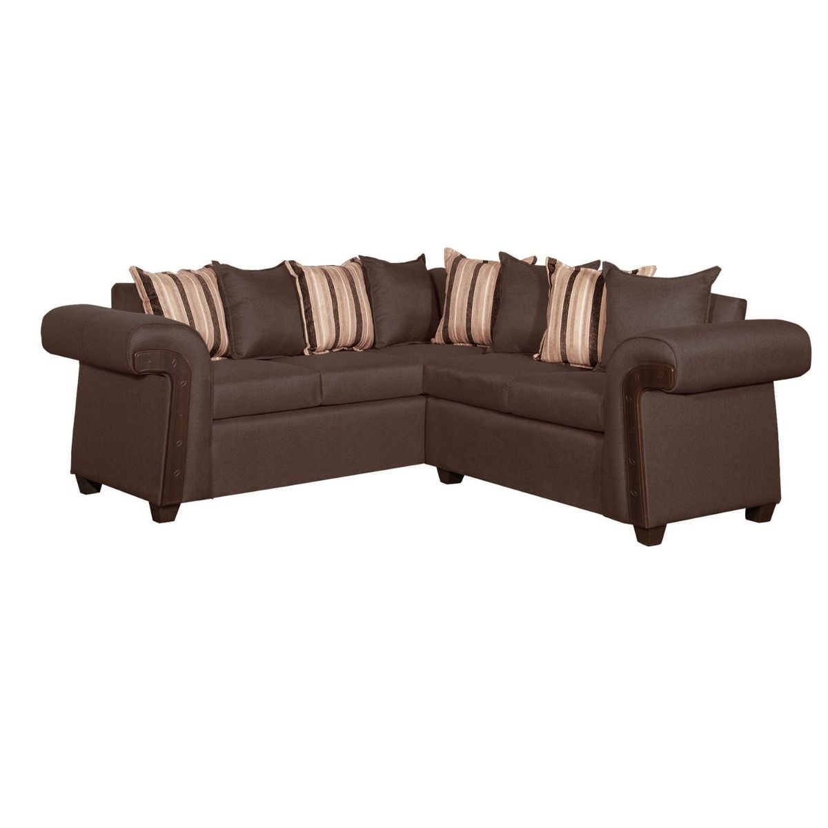 RUZAM MOBEL - SECCIONAL 5 CUERPOS NÁPOLES CAFÉ