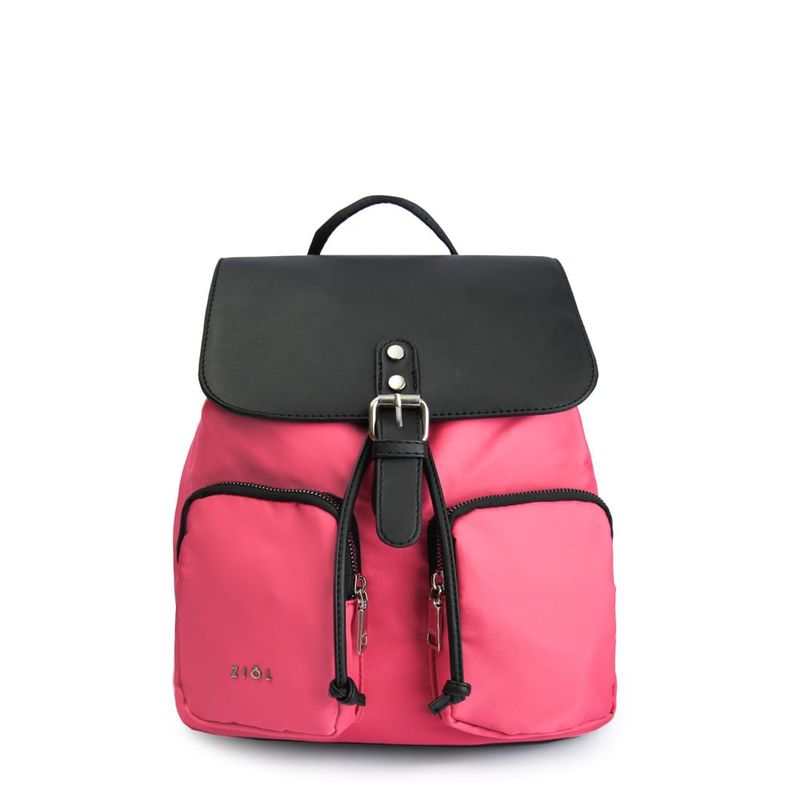 ZIOL - Mochila con tapa mediana minzip fucsia