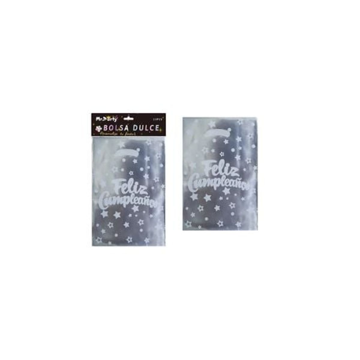 GENERICO - Bolsas Metalizadas Estrellas Plateadas 17x25cm 10pcs