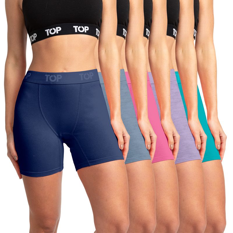 TOP - Bóxer Mujer Medio Algodón Pack 5 C1 Top