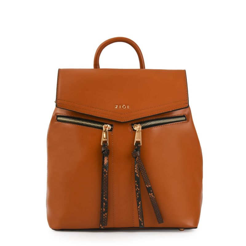 ZIOL - Mochila con tapa pequeña alanis camel