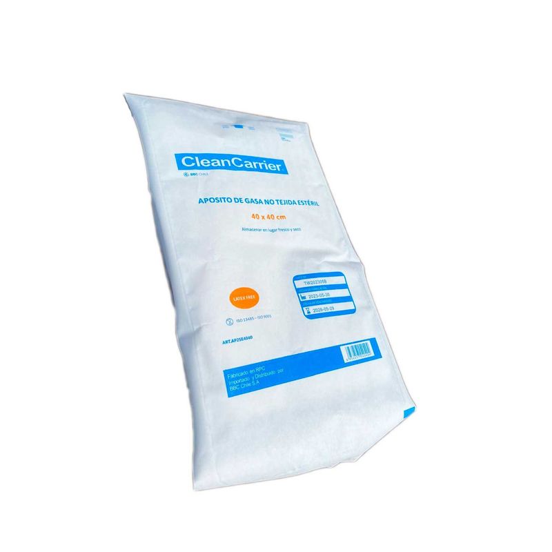 CLEANCARRIER - Apósito estéril de gasa no tejida 40x40, control de viraje 5 unidades