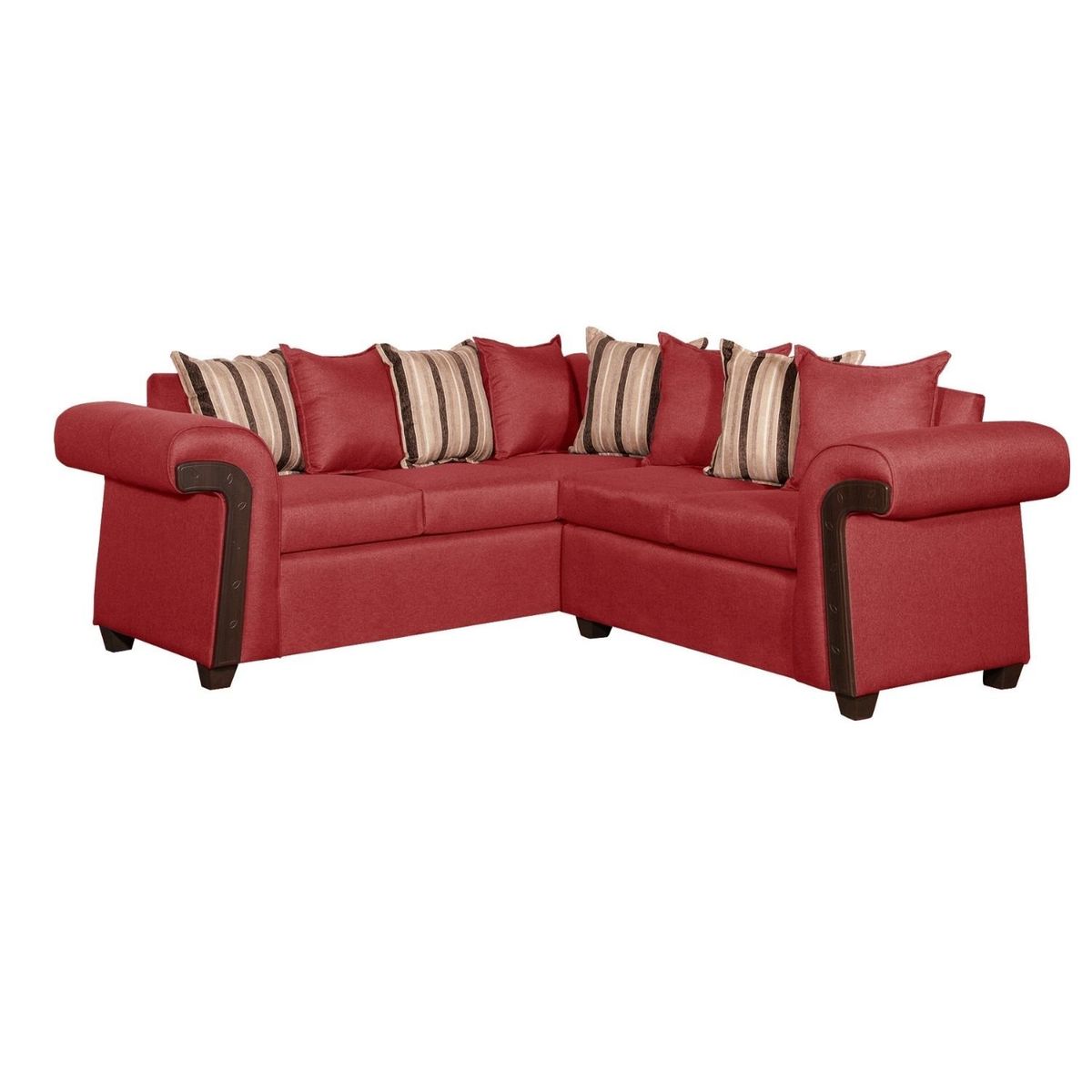 RUZAM MOBEL - SECCIONAL 5 CUERPOS NÁPOLES ROJO