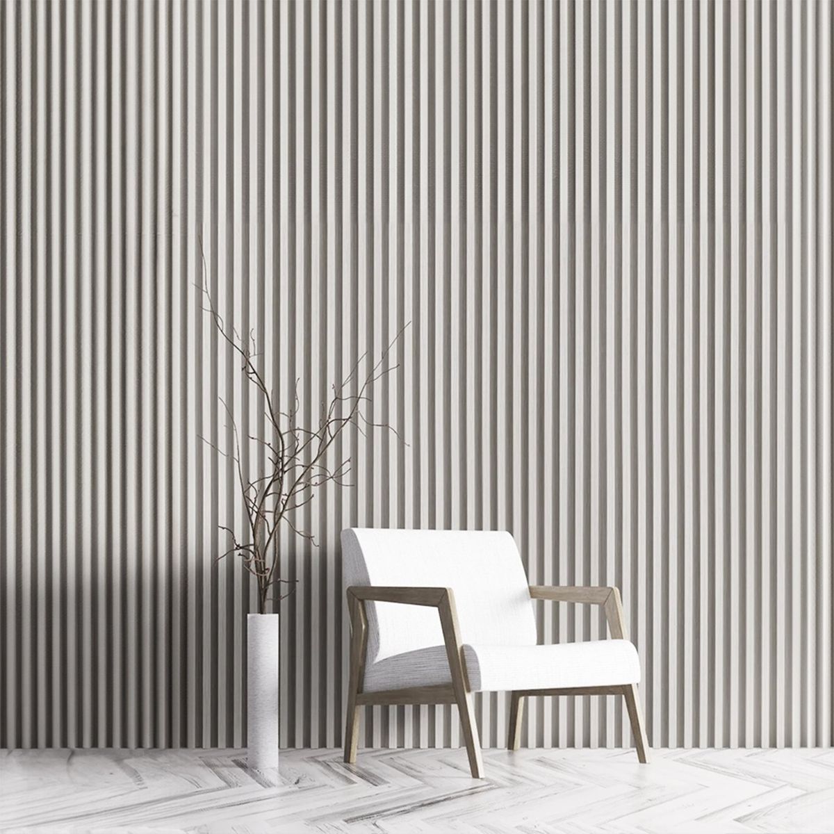 BYB - WALL PANEL PVC 10 PZS 3D 16x250 cm ceniza