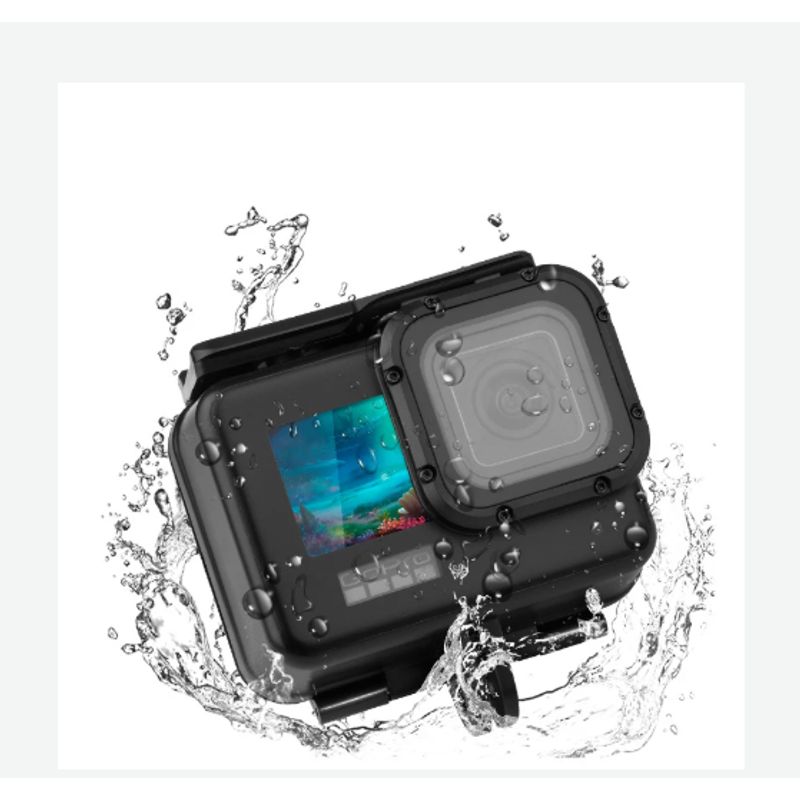GENERICO - CARCASA SUMERGIBLE PARA GOPRO 9, 10, 11 & 12 NEGRA