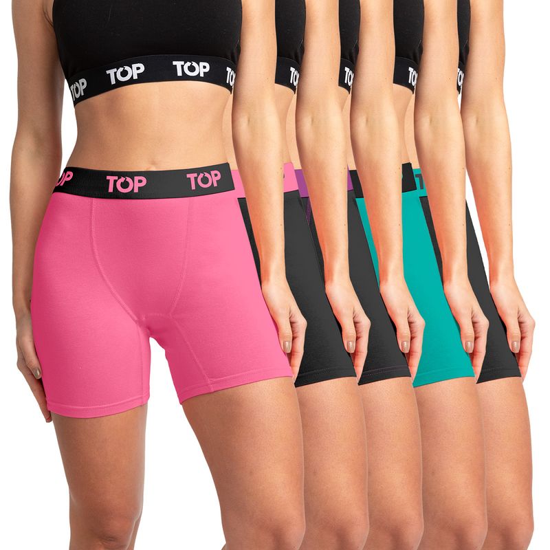 TOP - Bóxer Mujer Medio Algodón Pack 5 C2 Top