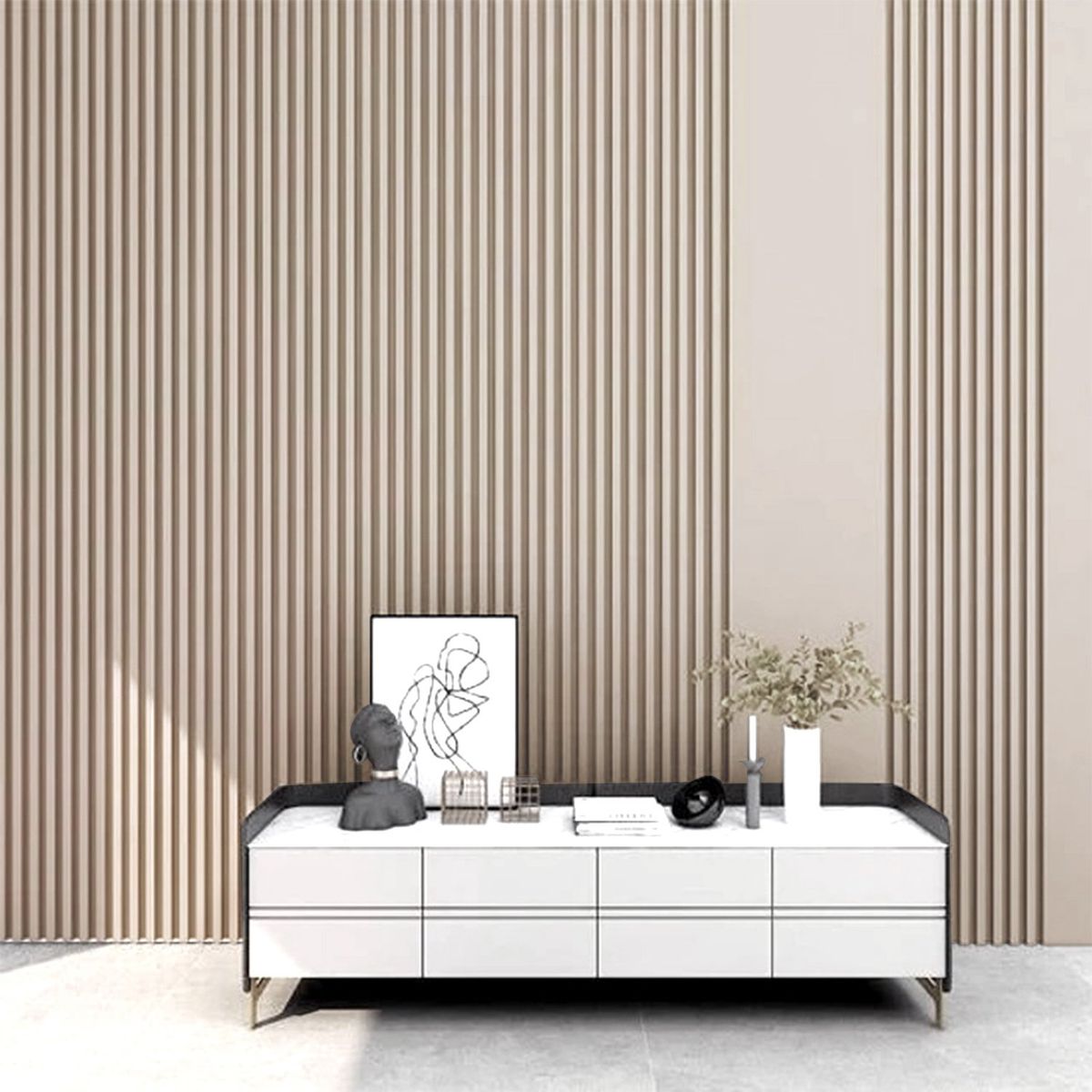 BYB - WALL PANEL PVC 10 PZS 3D 16x250 cm CAFE CLARO
