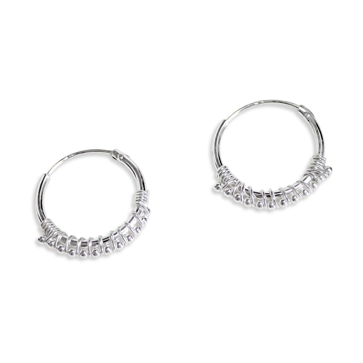 COGGIOLA - Aros Argolla Mini Bolita 14mm Plata Fina 925