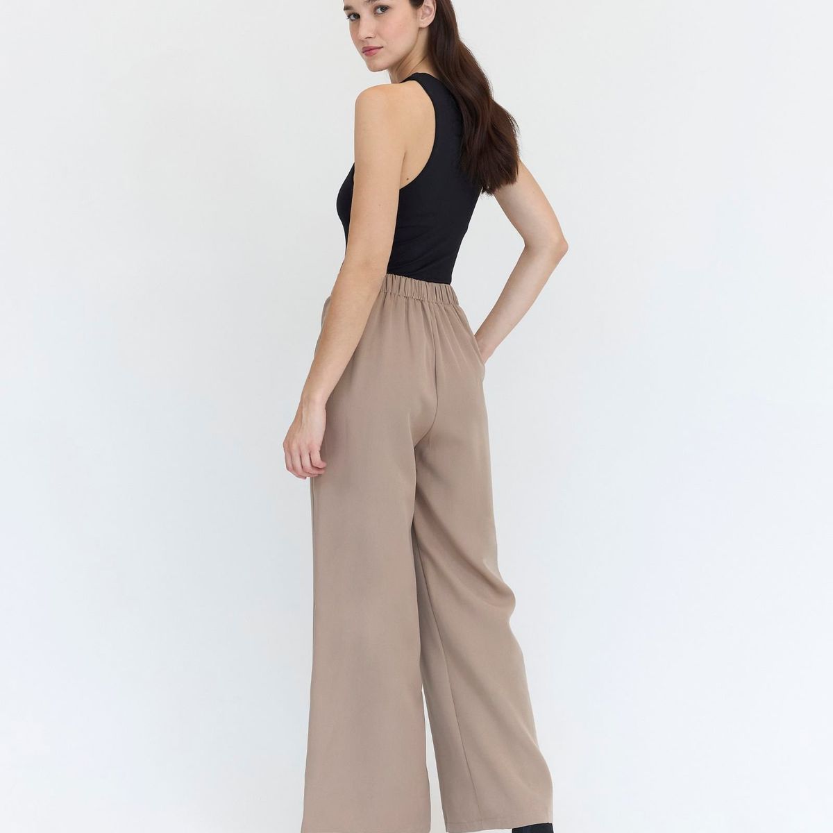 GUINDA - Pantalón liso Guada Guinda