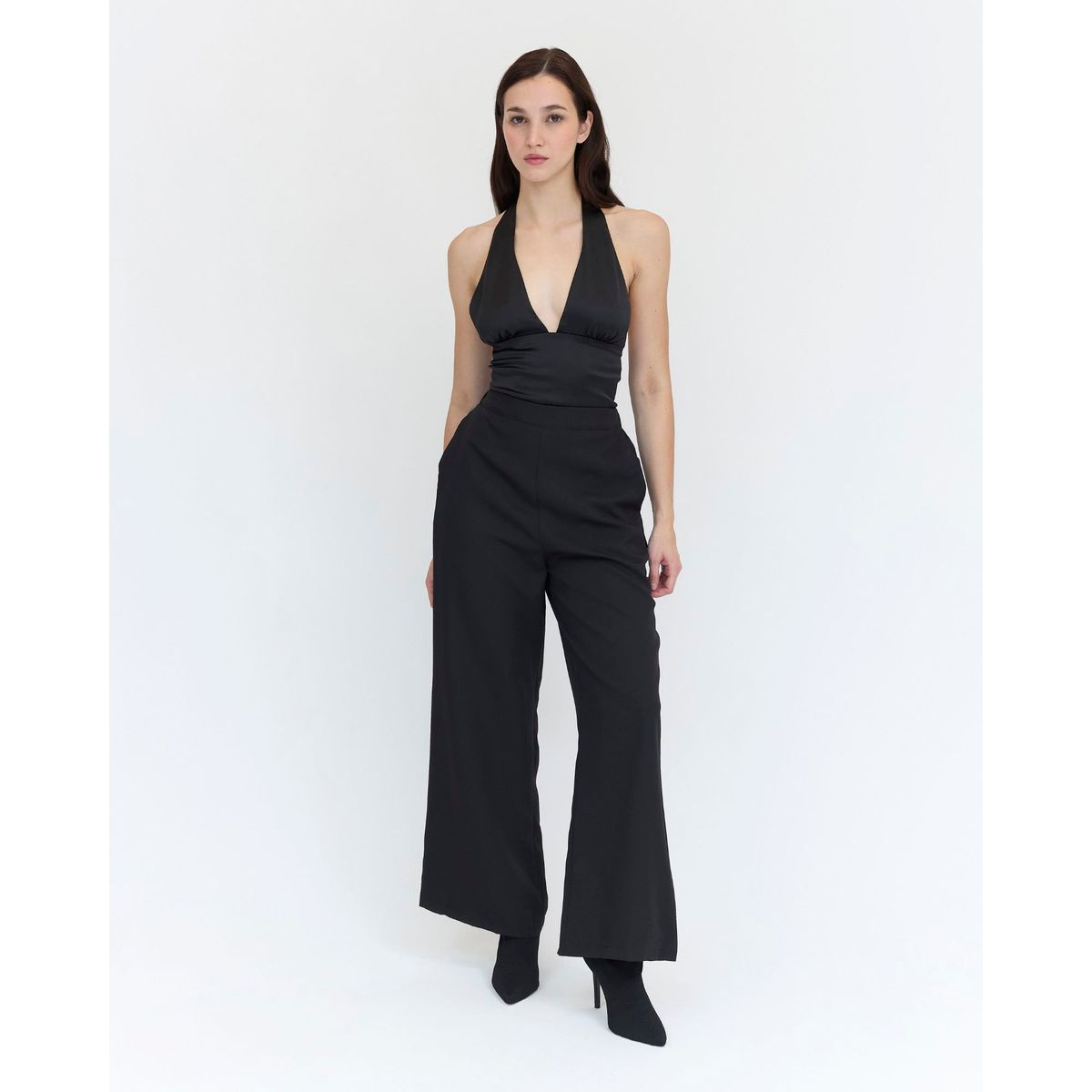 GUINDA - Pantalón liso Guada Guinda