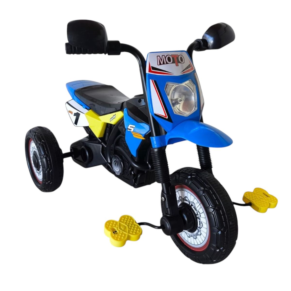 GENERICO - Triciclo Infantil Tipo Moto 3 Ruedas Azul