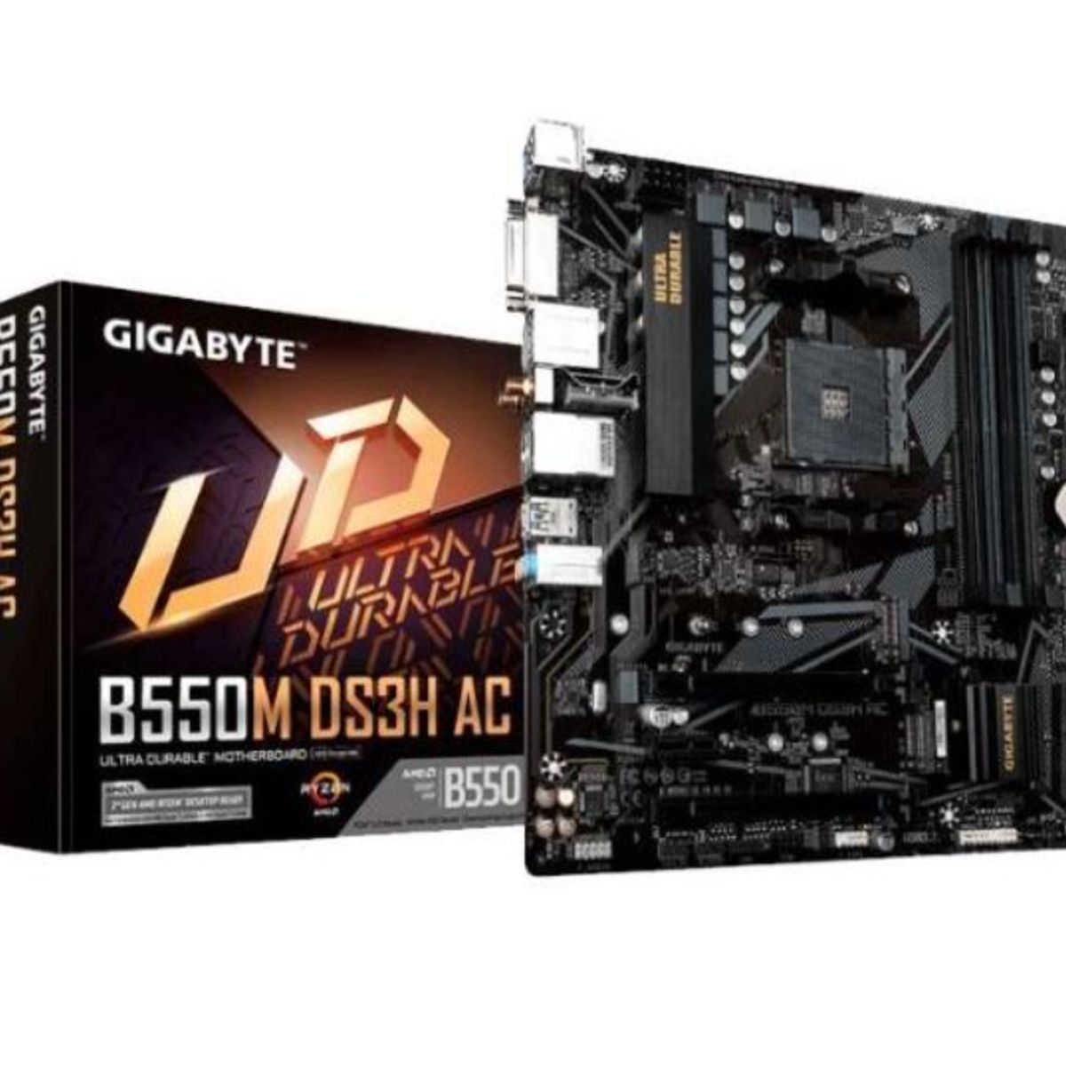 GIGABYTE - M/B sAM4 (AMD) - Gigabyte B550M DS3H AC - 4x DDR4  - Micro ATX