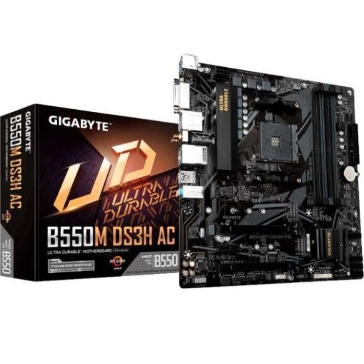 GIGABYTE - M/B sAM4 (AMD) - Gigabyte B550M DS3H AC - 4x DDR4  - Micro ATX