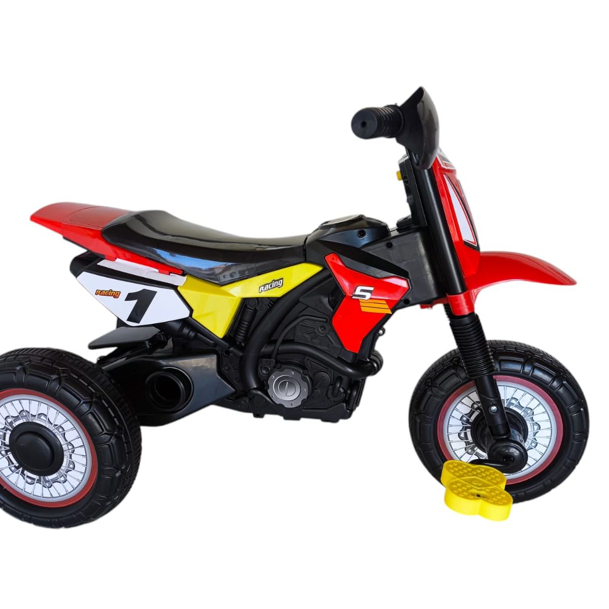 GENERICO - Triciclo Infantil Tipo Moto 3 Ruedas Rojo