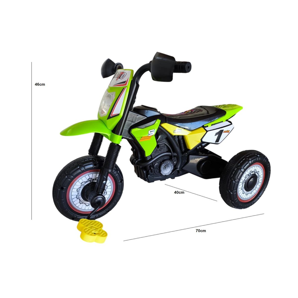 GENERICO - Triciclo Infantil Tipo Moto 3 Ruedas Verde