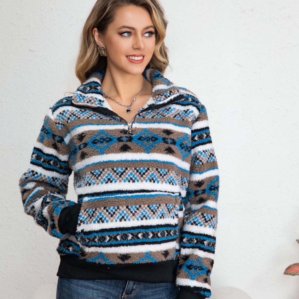 LIKE SHOP - Poleron Chaqueton Mujer Polar Grueso Forro Chiporro Premium 7567