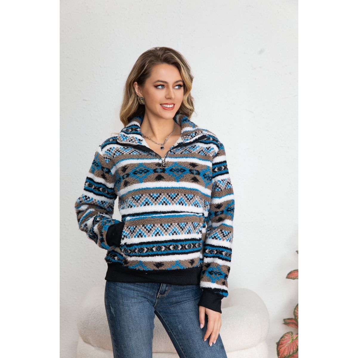 LIKE SHOP - Poleron Chaqueton Mujer Polar Grueso Forro Chiporro Premium 7567