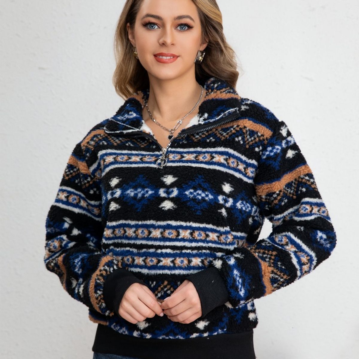 LIKE SHOP - Poleron Chaqueton Mujer Polar Grueso Forro Chiporro Premium 7567