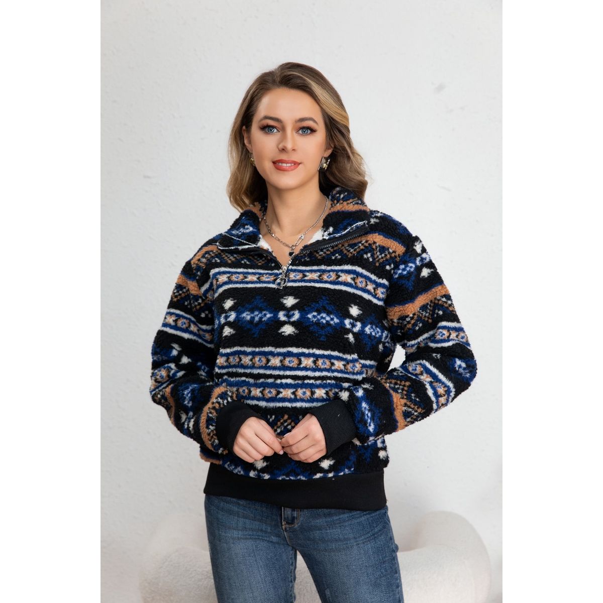 LIKE SHOP - Poleron Chaqueton Mujer Polar Grueso Forro Chiporro Premium 7567