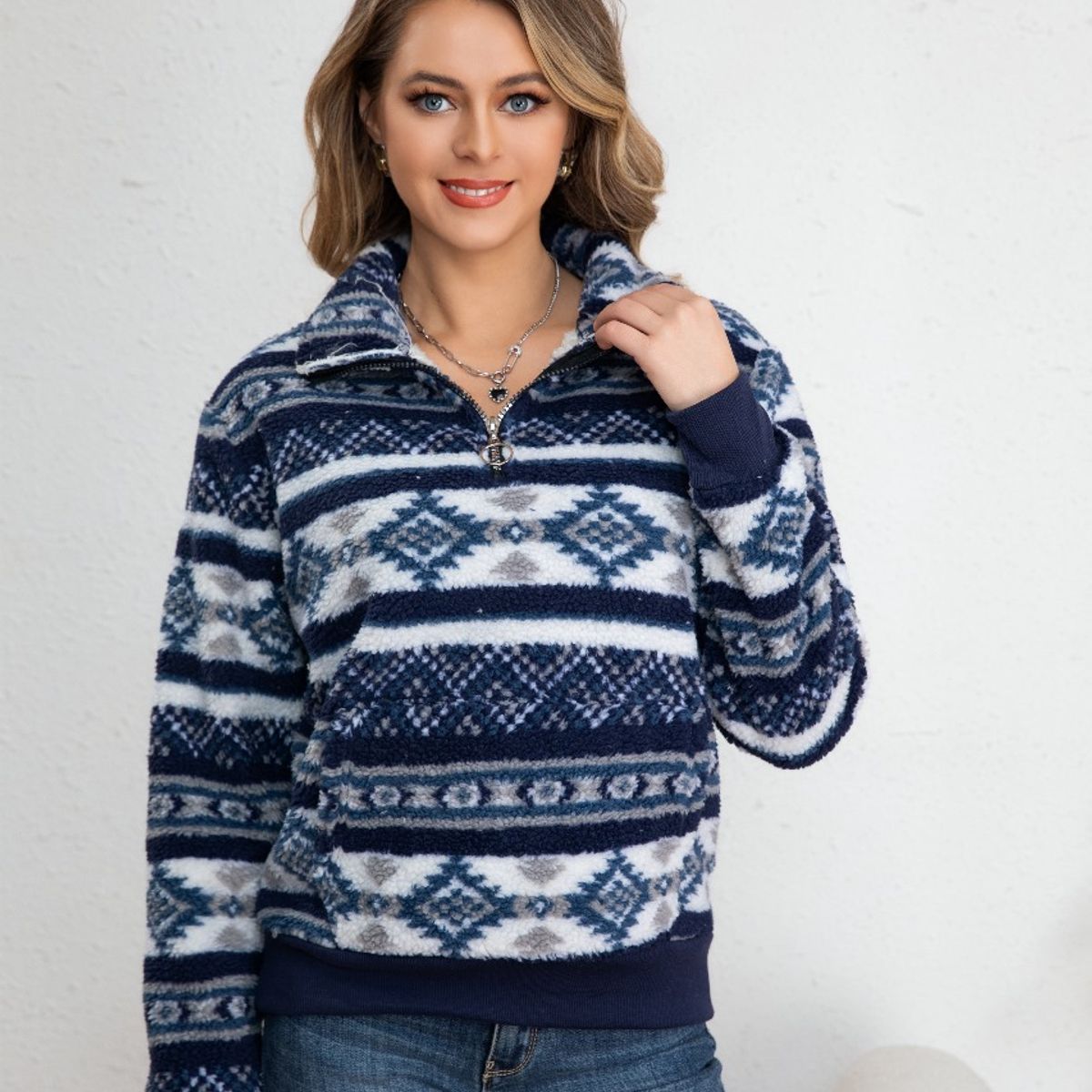 LIKE SHOP - Poleron Chaqueton Mujer Polar Grueso Forro Chiporro Premium 7567