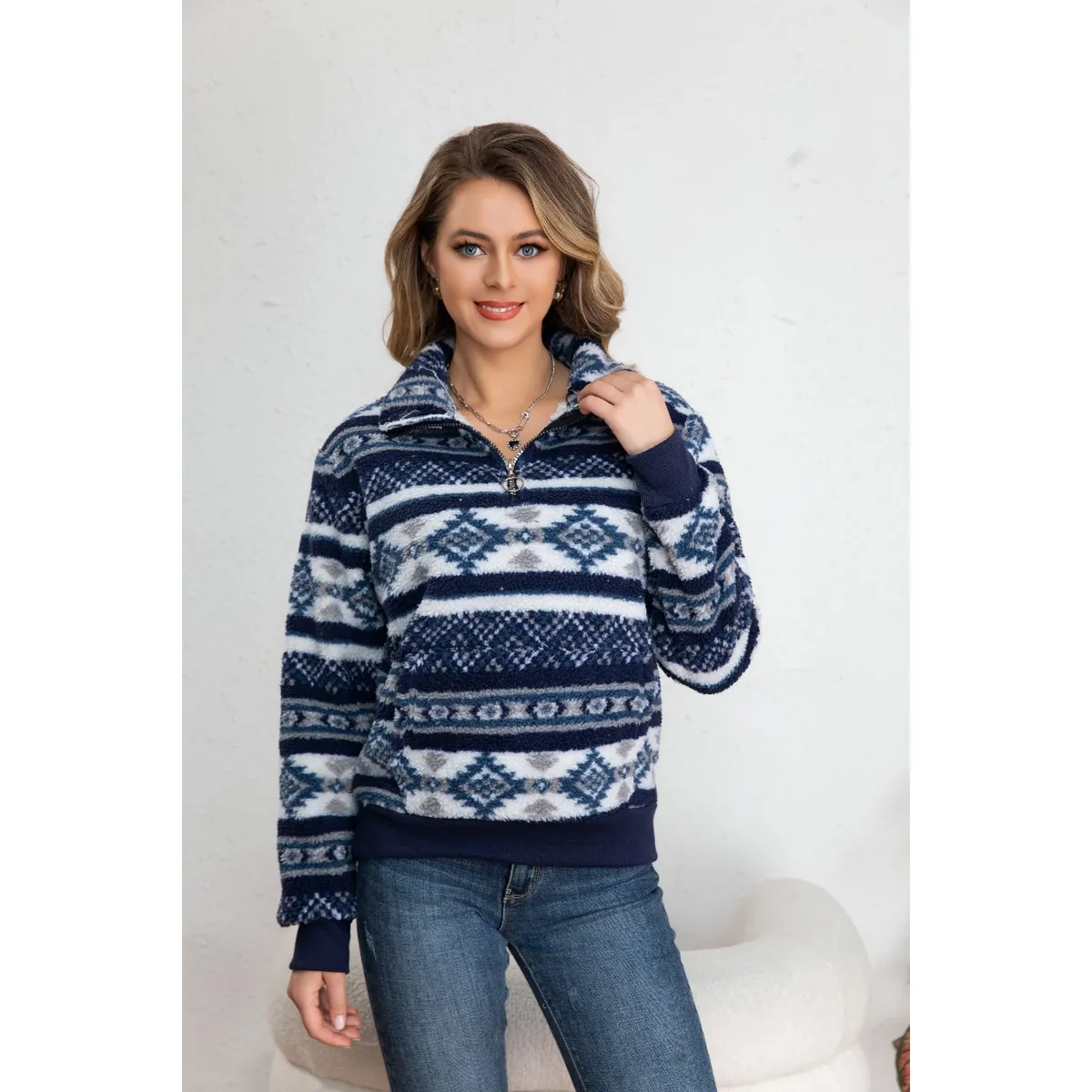 LIKE SHOP - Poleron Chaqueton Mujer Polar Grueso Forro Chiporro Premium 7567