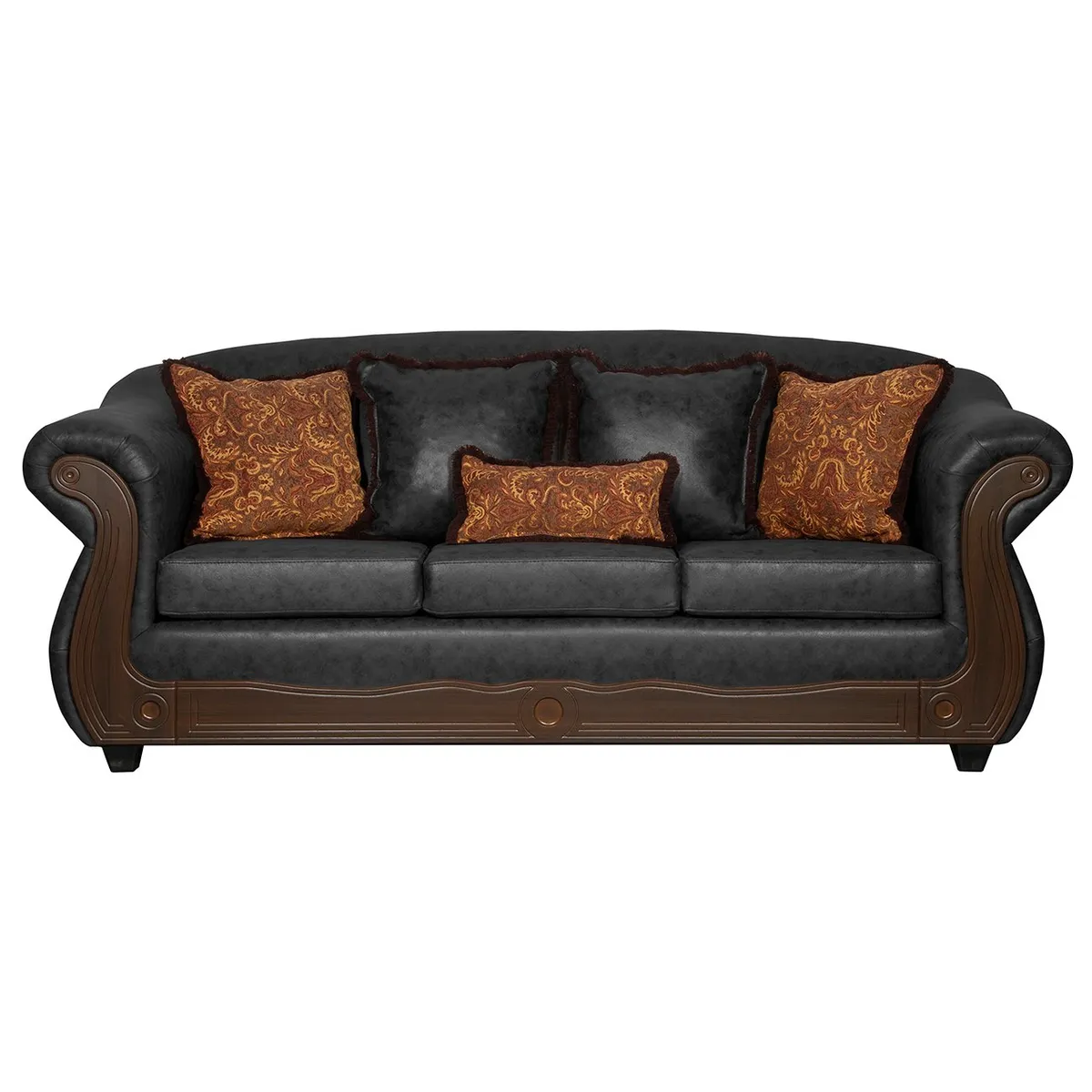 BLACK FACTORY - Juego de Living 3 2 1 1 Estambul Negro.