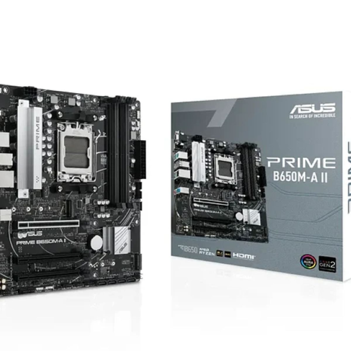 ASUS - M/B sAM5 (AMD) - ASUS PRIME B650M-A II - 4x DDR5 -  Micro ATX