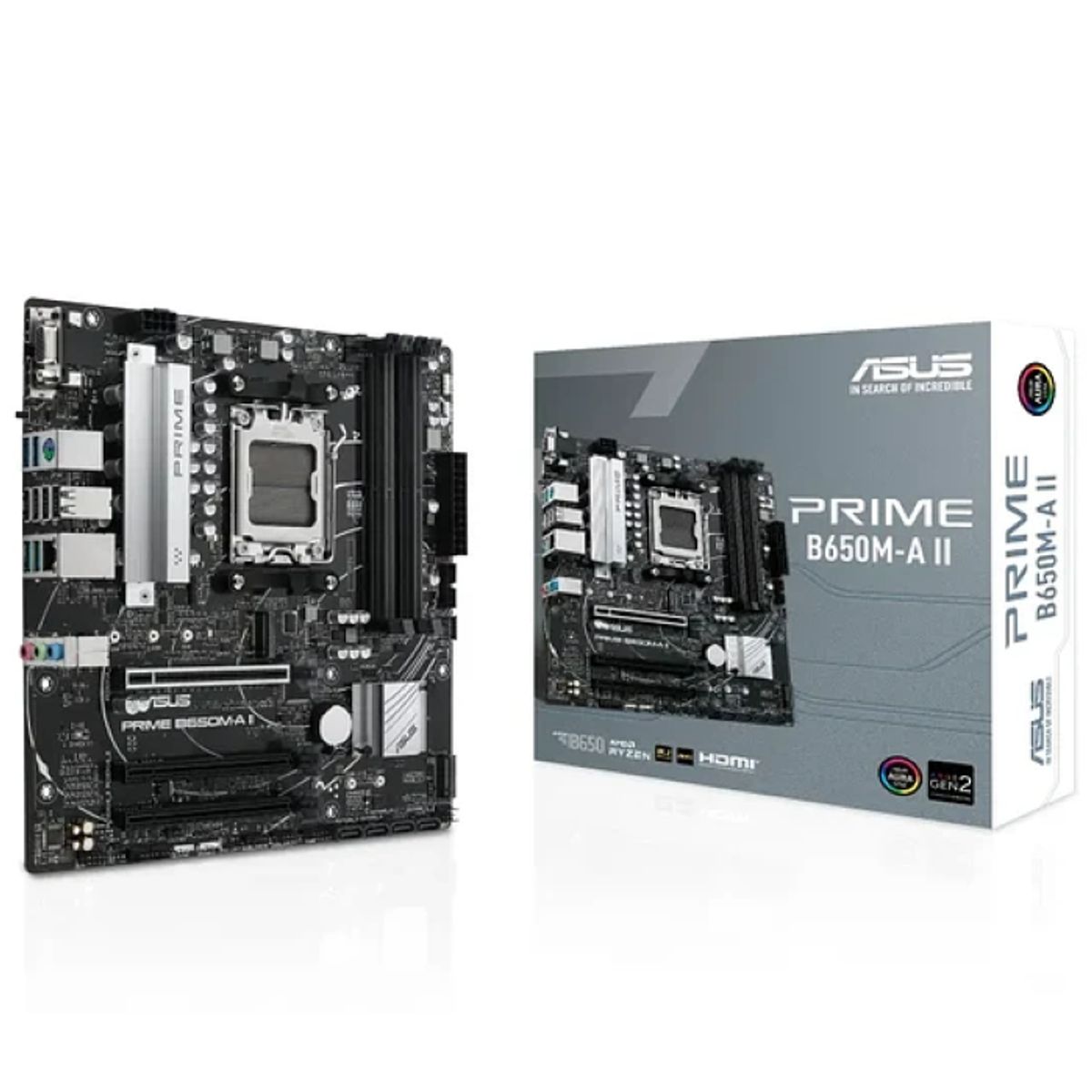 ASUS - M/B sAM5 (AMD) - ASUS PRIME B650M-A II - 4x DDR5 -  Micro ATX