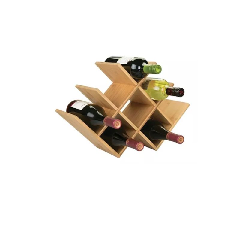 GENERICO - Soporte Adega para 8 botellas de vino y bebidas de bambú