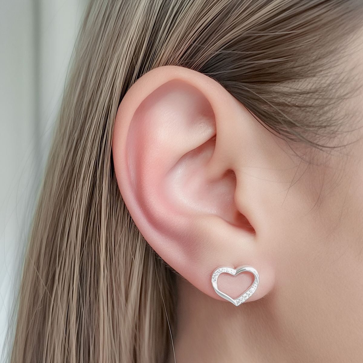 COGGIOLA - Aros Amor Corazón Circón Plata Fina 925